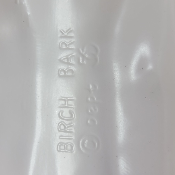 Vintage Dept 56 Birch Bark Log Ceramic Spoon Rest - Picture 5 of 5